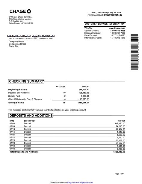 A bank statement is a summary of the transactions that have occurred in your bank account over a given period of time — typically a month. 23 Editable Bank Statement Templates Free Templatelab Bank ...