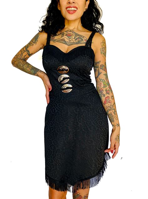 Womens Dolly Concho Fringe Dress By Switchblade Stiletto Inked Shop