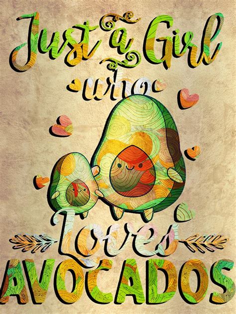 Vintage Cute Avocado Lover Ts Just A Girl Who Loves Avocados Digital