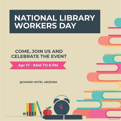 Free National Library Workers Day Youtube Profile Photo Template Psd