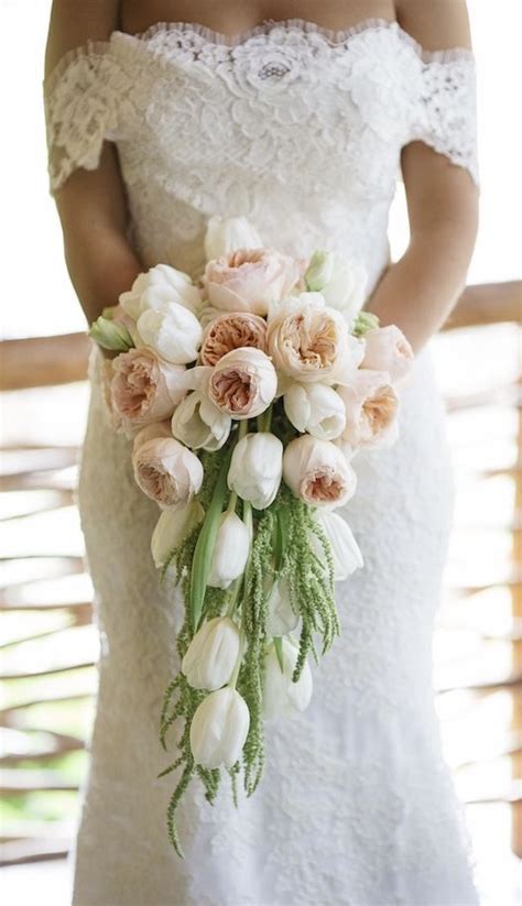 Tulip wedding bouquets with grass. Spring Wedding Decor Ideas With Tulip Flowers | by Bride ...