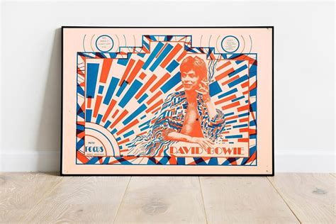 David Bowie 1972 Concert Poster Canvas Poster Wall Decor Etsy