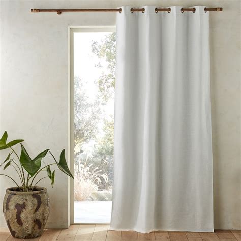 Colin Pure Linen Blackout Curtain With Eyelets Ampm La Redoute