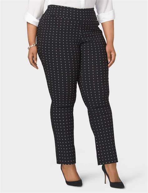 Dressbarn Plus Size Super Stretch Polka Dot Pants Polka Dot Pants