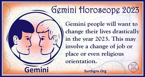 Gemini Horoscope 2023 Marriage Predictions PELAJARAN