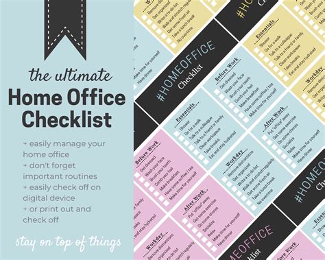 Digital Home Office Checklist He Said Or She Said
