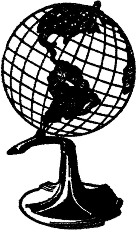 Retro Globe Image The Graphics Fairy