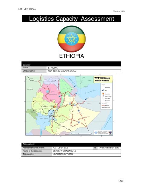 Logistics Capacity Assessment October 2009 Pdf Pdf Ethiopia