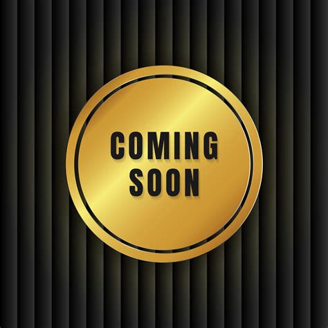 Coming Soon Banner Design With Gold And Black Color Background