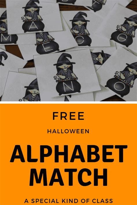 Free Alphabet Matching Cards For Halloween Classroom Freebies