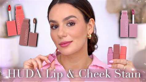 Huda Beauty Lip And Cheek Stain Full Day Wear Test Application
