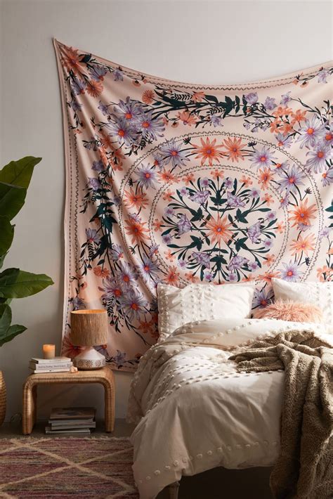 Clara Floral Tapestry Bedroom Vintage Bedroom Design Room Tapestry