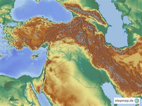 Stepmap Oriente Proximo Landkarte Für Deutschland