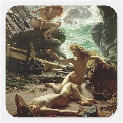 The Cave Of The Storm Nymphs Oil On Canvas Square Sticker