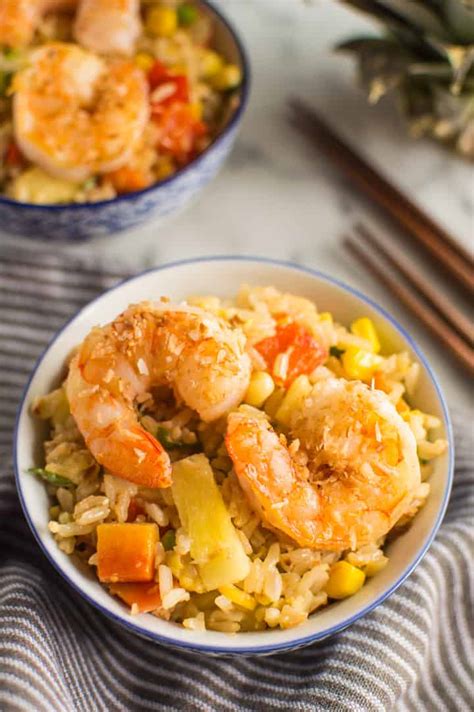 Coconut Pineapple Fried Rice With Shrimp Healthy Nibbles Bits