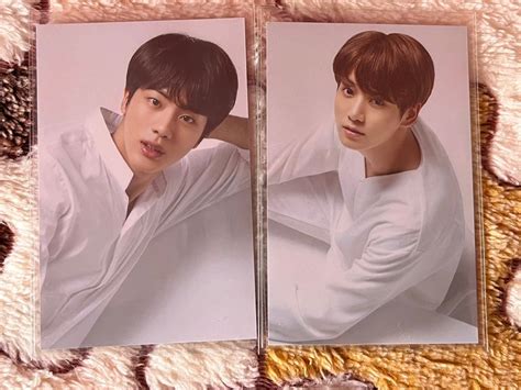 Official Bts Signed Vtxbts Photocard Jin And Jungkook Hobbies And Toys Memorabilia