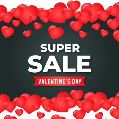 Free Vector Valentines Day Sale In Flat Design