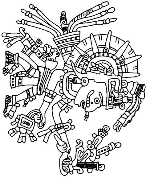 Mitología azteca 111552 Dioses y diosas Dibujos para Colorear e
