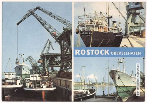 Überseehafen Rostock 1965 Ddr Postkarten Museum
