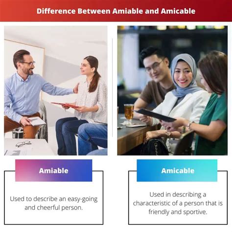 Amiable Vs Amicable Difference And Comparison