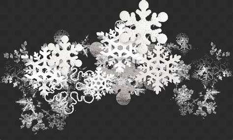 Snowflake Overlays On Transparent Background Png