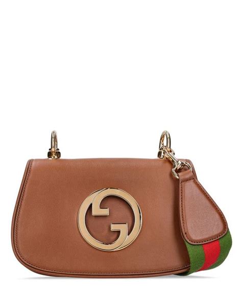 Gucci Mini Blondie Leather Shoulder Bag In Brown Lyst Australia