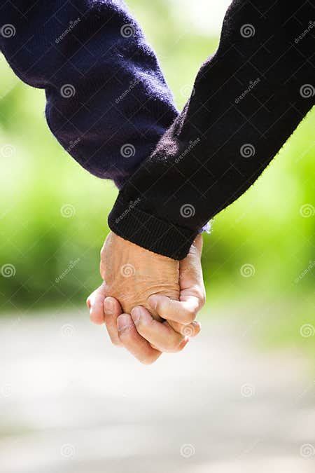 Senior Holding Hands Stock Photo Image Of Aging Couple 6796106