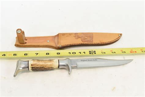 Vintage Premier H60 Solingen Stag Handle Original Bowie Knife 5 Blade