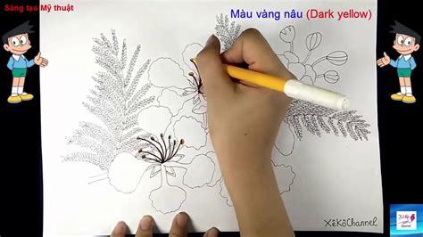 How To Draw Phoenix Flowers Vẽ Hoa Phượng Đỏ Đẹp Như Thật Youtube
