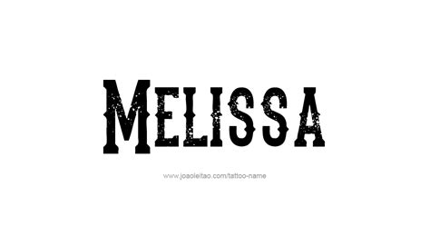 Melissa Name Tattoo Designs