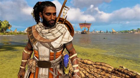 Assassin S Creed Origins Lake Mareotis Combat Boat Exploration