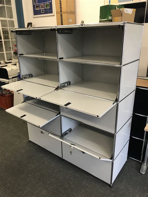 Usm Haller Light Grey Modular Tall Shelving And Storage Cabinet 5 2