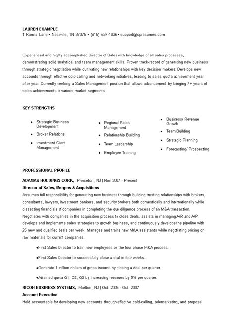 An experienced and proven director of sales operations with 12 years of experience in the manufacturing domain.experience in management of both people and resources. Sales Director Resume - How to create a Sales Director ...