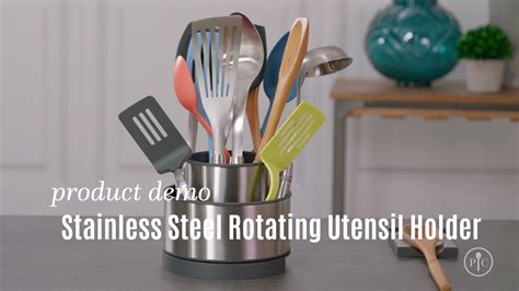 Stainless Steel Rotating Utensil Holder Pampered Chef Youtube