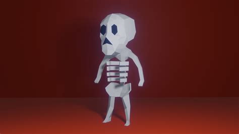 Low Poly Skeleton Man Character Free Vr Ar Low Poly 3d Model Cgtrader