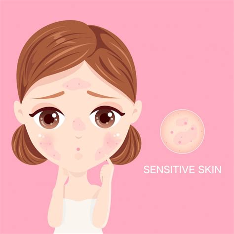 Sensitive Skin Face Vector Premium Download