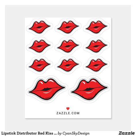 lipstick distributor red kiss kissing lips planner sticker disney sticker