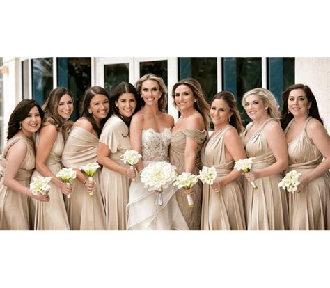 Beige Champagne Infinity Bridesmaid Dress In 36 Colors