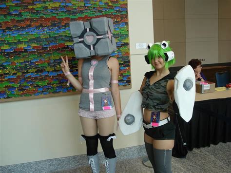 Companion Cube And Xbox Girl By Thesel On Deviantart