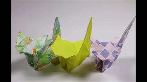 How To Origami Animal Kawaii Cat Youtube