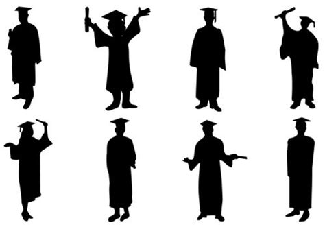 Female university graduate celebrates graduation ceremony receiving degree certificate happily with excitement. Female Graduate Silhouette at GetDrawings | Free download