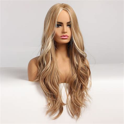 easihair long blonde ombre synthetic wigs for women wig middle part high density ebay