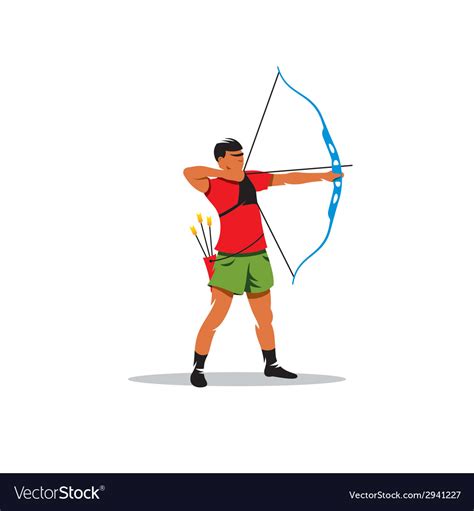 Athlete Archery Sign Royalty Free Vector Image