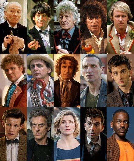 The Doctor Portrayed By Series Leads In Chronological Order Left To