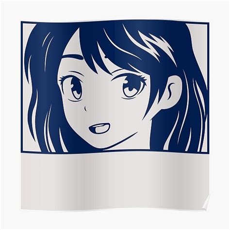 Cute Anime Girl Poster For Sale By Tbkgraphics Redbubble