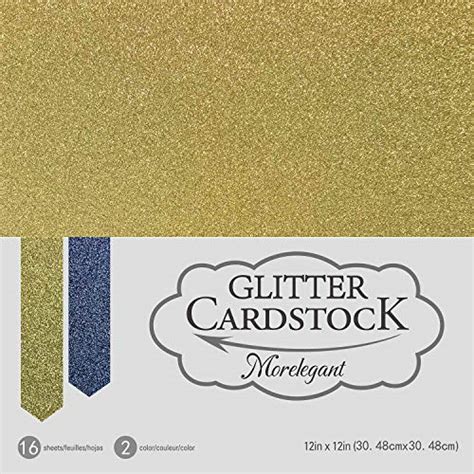 White Glitter Cardstock Sized 12″ X 12″ 10 Sheets Premium Glitter