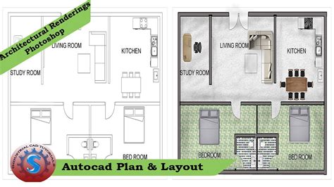 How To Render Auto Cad House Floor Plan Architectural Rendering In