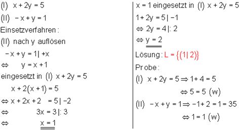 3 lösbarkeit ein vektor x ist eine lösung des linearen. Lineare Gleichungssysteme mit 2 Gleichungen und 2 ...