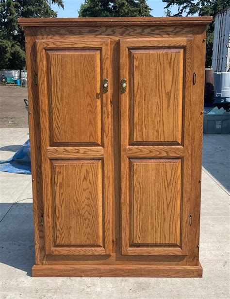 Large Solid Wood Armoire Cornerbids