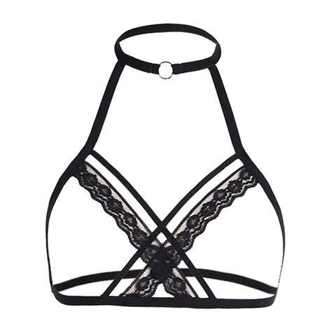 Buy Alluring Women Cage Bra Elastic Cage Bra Strappy Hollow Out Bra Bustier At Affordable Prices